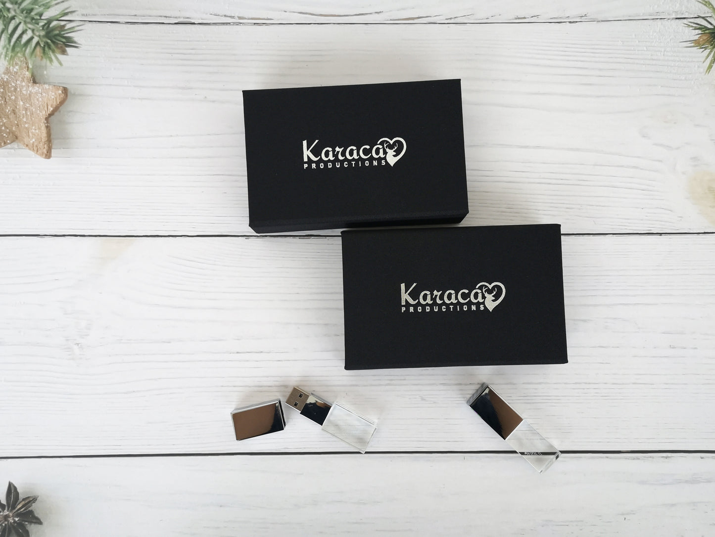 Black USB Linen Box